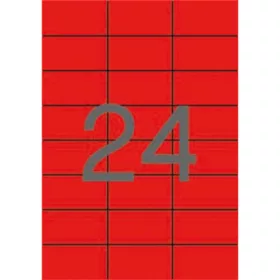 Etikett, 70x37 mm, színes, APLI, piros, 480 etikett/csomag