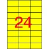 Etikett, 70x37 mm, színes, APLI, sárga, 2400 etikett/csomag