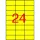 Etikett, 70x37 mm, színes, APLI, sárga, 2400 etikett/csomag