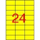 Etikett, 70x37 mm, színes, APLI, sárga, 2400 etikett/csomag