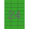 Etikett, 70x37 mm, színes, APLI, zöld, 2400 etikett/csomag