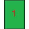 Etikett, 210x297 mm, színes, APLI, neon zöld, 100 etikett/csomag