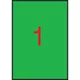 Etikett, 210x297 mm, színes, APLI, neon zöld, 100 etikett/csomag