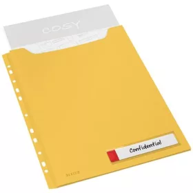   Genotherm, lefűzhető, A4 maxi, LEITZ "Cosy Privacy", melegsárga - 3db