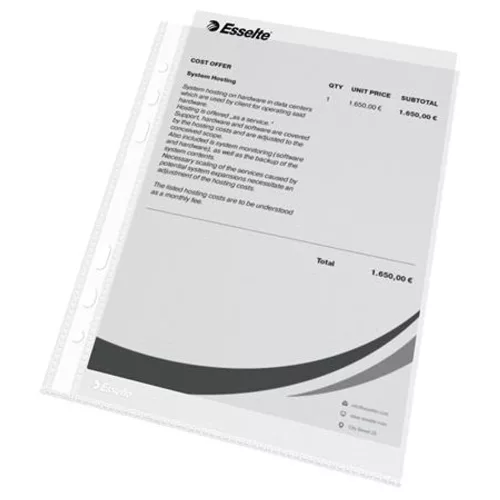 Genotherm, lefűzhető, A5, 43 mikron, narancsos felület, ESSELTE - 100db