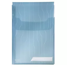   Genotherm, lefűzhető, A4, 200 mikron, füllel, LEITZ "CombiFile Jumbo", kék - 3db