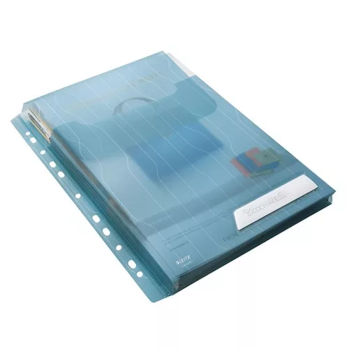 Genotherm, lefűzhető, A4, 200 mikron, füllel, LEITZ "CombiFile Jumbo", kék - 3db
