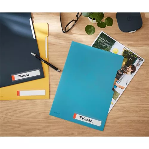 Genotherm, "L", A4, PP, LEITZ "Cosy Privacy", nyugodtkék - 3db