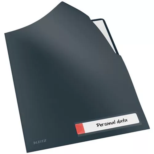 Genotherm, "L", A4, PP, LEITZ "Cosy Privacy", bársonyszürke - 3db