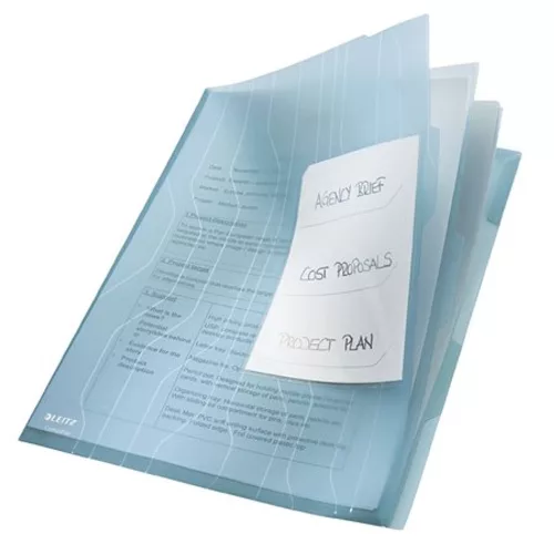 Rendszerező genotherm, lefűzhető, A4, 200 mikron, narancsos felület, LEITZ "CombiFile", kék - 3