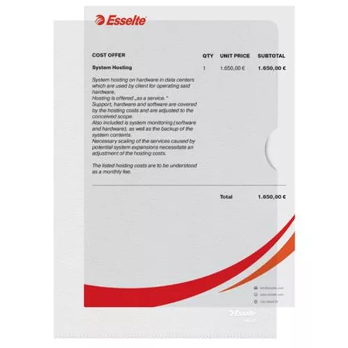 Genotherm, "L", A5, 115 mikron, narancsos felület, ESSELTE "Standard" - 100db