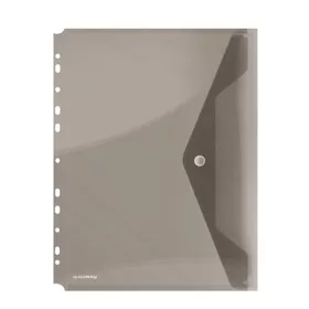   Irattartó tasak, A4, PP, patentos, lefűzhető, DONAU, füstszínű