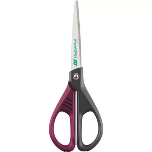 Olló, irodai, 17 cm, MAPED "Essentials Green Deco", vegyes színek
