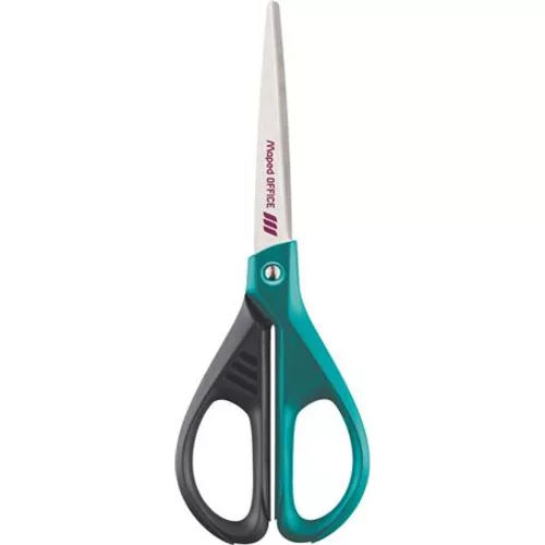 Olló, irodai, 17 cm, MAPED "Essentials Green Deco", vegyes színek