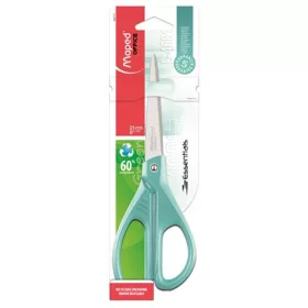   Olló, irodai, 21 cm, MAPED "Essentials Green", türkizkék
