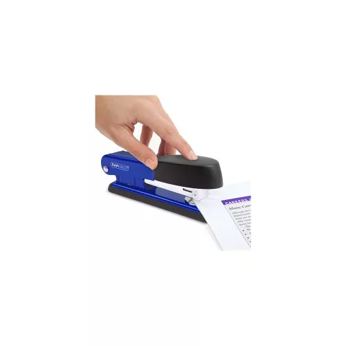Tűzőgép, 24/6, 26/6, 25 lap, fém, RAPESCO "Bowfin Half-Strip", kék