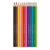 Akvarell ceruza készlet, háromszögletű, ecsettel, MAPED "Color`Peps", 12 különböző szín