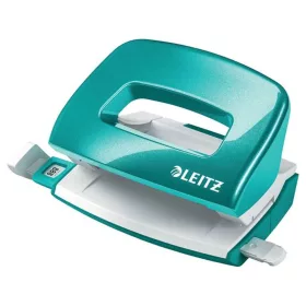   Lyukasztó, kétlyukú, 10 lap, fém, mini, LEITZ "Nexxt Wow", jégkék
