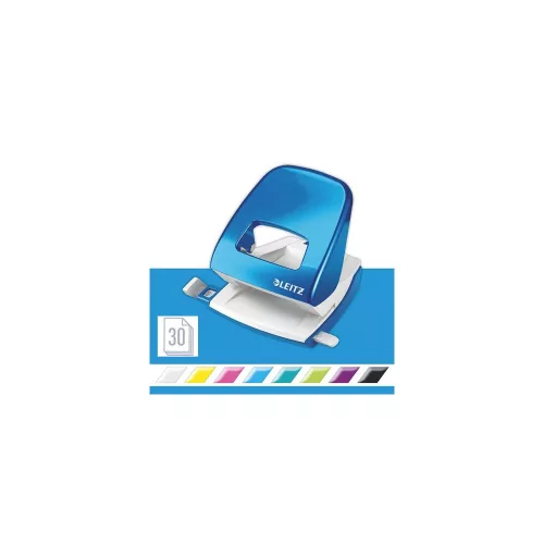Lyukasztó, kétlyukú, 30 lap, LEITZ "Nexxt Wow", kék