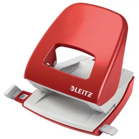   Lyukasztó, kétlyukú, 30 lap, LEITZ "Nexxt", piros