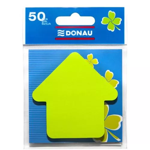 Öntapadó jegyzettömb, nyíl alakú, 50 lap, DONAU, zöld