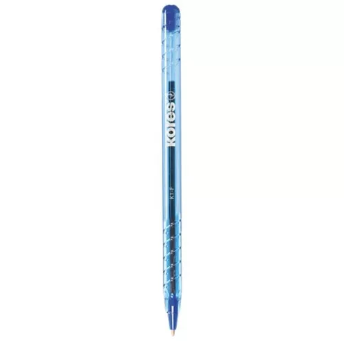 Golyóstoll, 0,7 mm, kupakos, háromszögletű, KORES "K1-F", kék