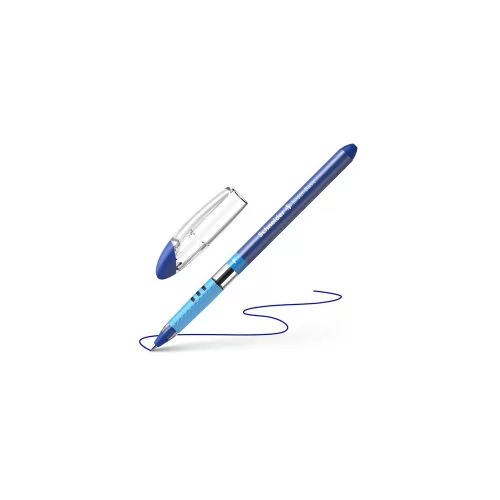 Golyóstoll, 0,3 mm, kupakos, SCHNEIDER "Slider Basic F", kék