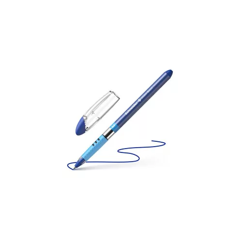 Golyóstoll, 0,5 mm, kupakos, SCHNEIDER "Slider Basic M", kék
