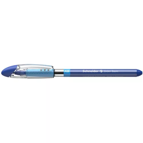 Golyóstoll, 0,7 mm, kupakos, SCHNEIDER "Slider Basic XB", kék