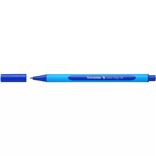 Golyóstoll, 0,5 mm, kupakos, SCHNEIDER "Slider Edge M", kék
