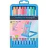Golyóstoll készlet, 0,7 mm, kupakos, SCHNEIDER "Slider Edge XB Pastel", 8 különböző pasztell sz