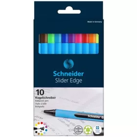  Golyóstoll készlet, 0,7 mm, kupakos, SCHNEIDER "Slider Edge XB", vegyes színek - 10db