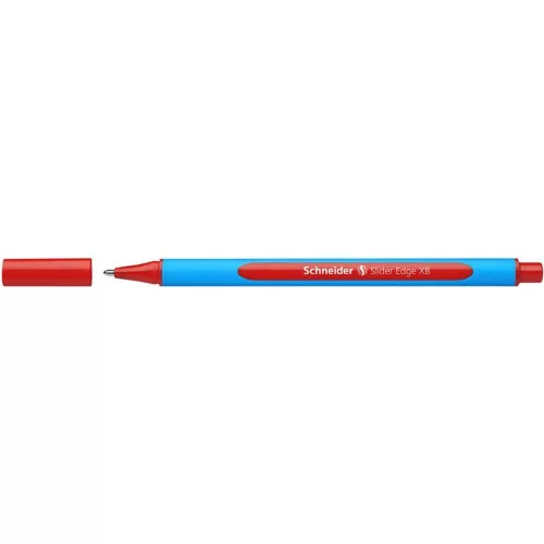 Golyóstoll, 0,7 mm, kupakos, SCHNEIDER "Slider Edge XB", piros