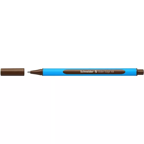 Golyóstoll, 0,7 mm, kupakos, SCHNEIDER "Slider Edge XB", barna