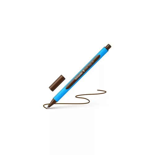 Golyóstoll, 0,7 mm, kupakos, SCHNEIDER "Slider Edge XB", barna