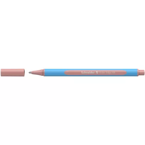 Golyóstoll, 0,7 mm, kupakos, SCHNEIDER "Slider Edge XB Pastel", halvány piros