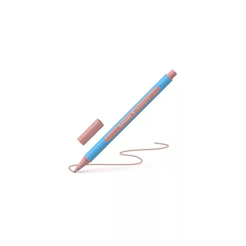Golyóstoll, 0,7 mm, kupakos, SCHNEIDER "Slider Edge XB Pastel", halvány piros