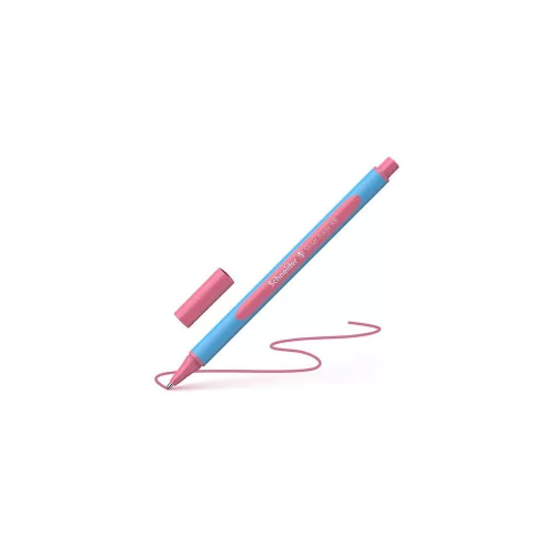 Golyóstoll, 0,7 mm, kupakos, SCHNEIDER "Slider Edge XB Pastel", flamingó