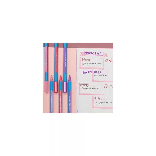 Golyóstoll, 0,7 mm, kupakos, SCHNEIDER "Slider Edge XB Pastel", flamingó