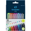 Golyóstoll készlet, 0,5 mm, kupakos, SCHNEIDER "Vizz", vegyes színek - 10db