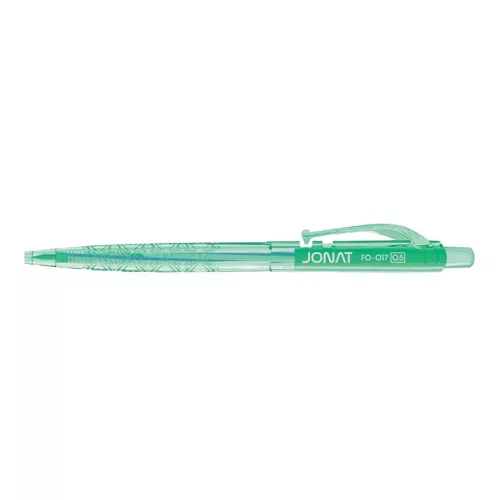 Golyóstoll, 0,25 mm, nyomógombos, vegyes test, FLEXOFFICE "Jonat", kék - 36db