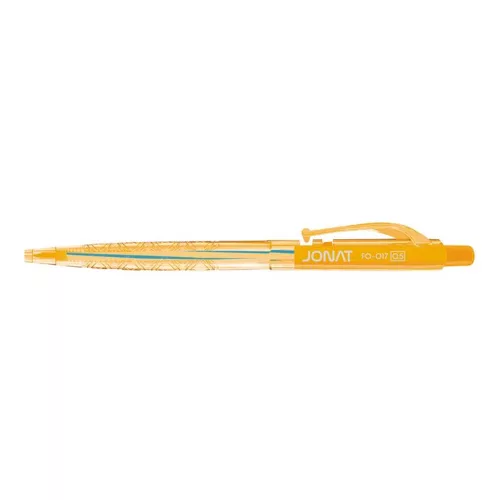Golyóstoll, 0,25 mm, nyomógombos, vegyes test, FLEXOFFICE "Jonat", kék - 36db