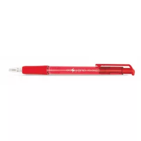   Golyóstoll, 0,4 mm, nyomógombos, FLEXOFFICE "EasyGrip", piros