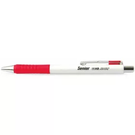   Golyóstoll, 0,4 mm, nyomógombos, FLEXOFFICE "Senior", piros
