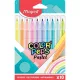 Filctoll készlet, 2,8 mm, kimosható, MAPED  "Color'Peps Pastel", 10 különböző pasztell szín