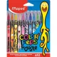 Filctoll készlet, 2,8 mm, kimosható, MAPED "Color'Peps Monster" 12 különböző szín