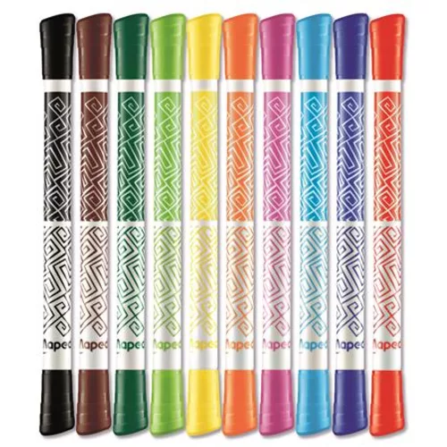 Filctoll készlet, MAPED "Color`Peps Duo Tip", 10 különböző szín