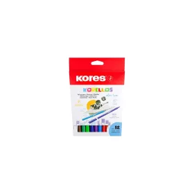   Filctoll készlet, kimosható, KORES "Korellos", 12 különböző szín