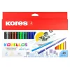 Filctoll készlet, kimosható, KORES "Korellos", 24 különböző szín