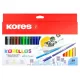 Filctoll készlet, kimosható, KORES "Korellos", 24 különböző szín
